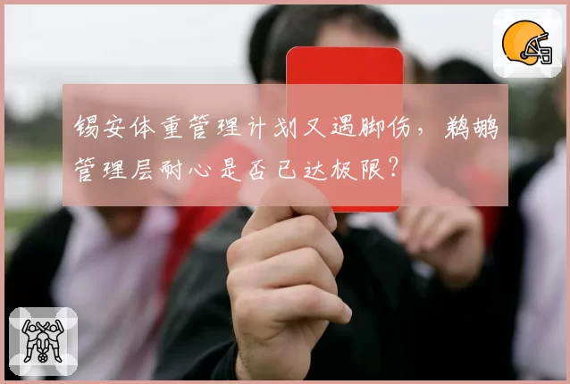 锡安体重管理计划又遇脚伤，鹈鹕管理层耐心是否已达极限？